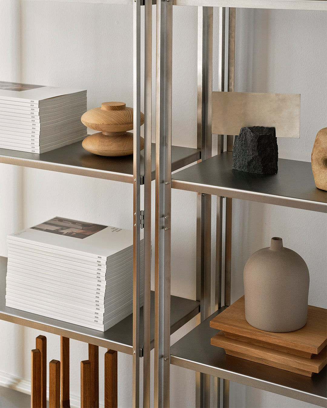 Foldable Floor Shelf Brushed – Kristina Dam Studio – view 5