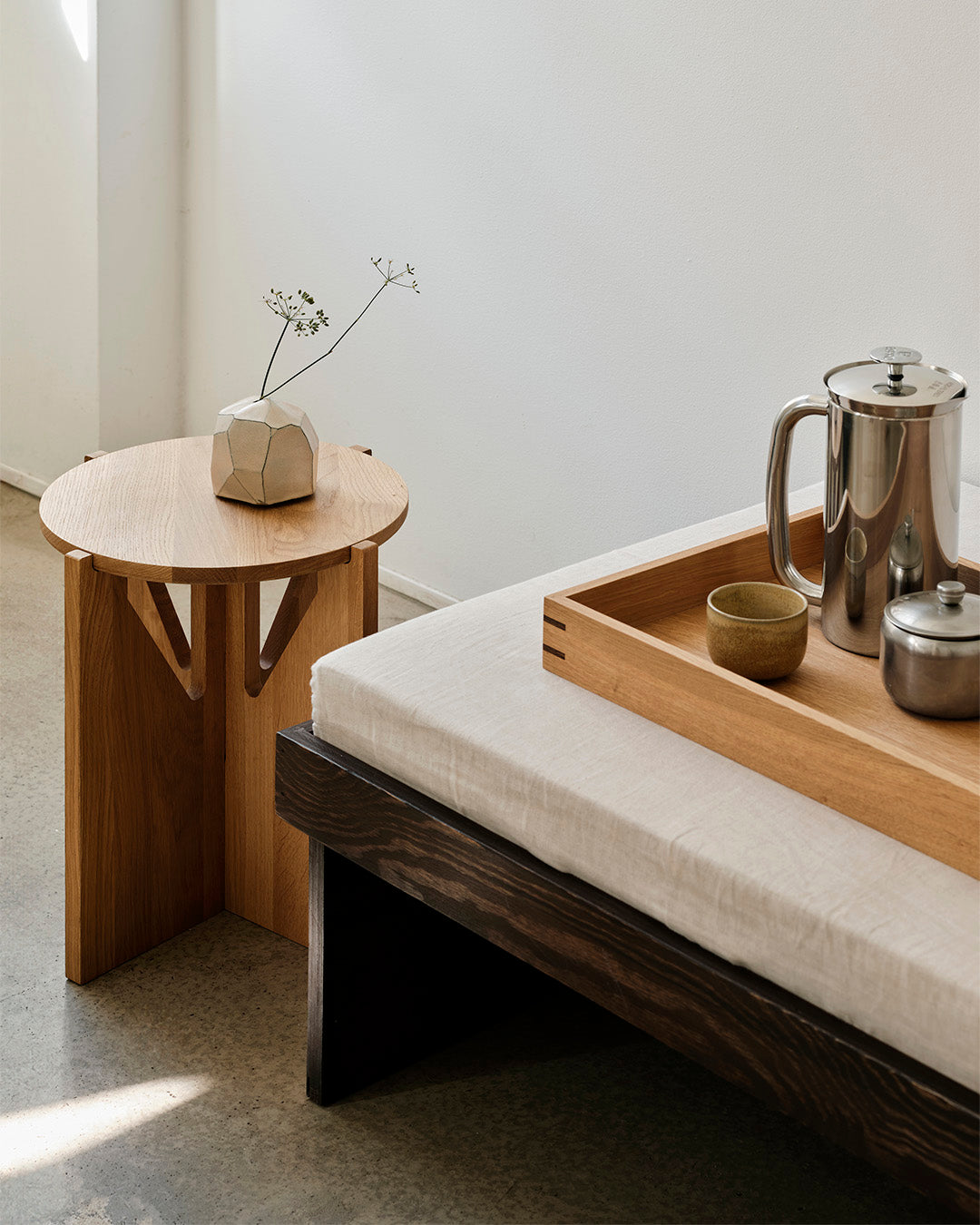 Simple Stool – Light Oak – Kristina Dam Studio – view 4