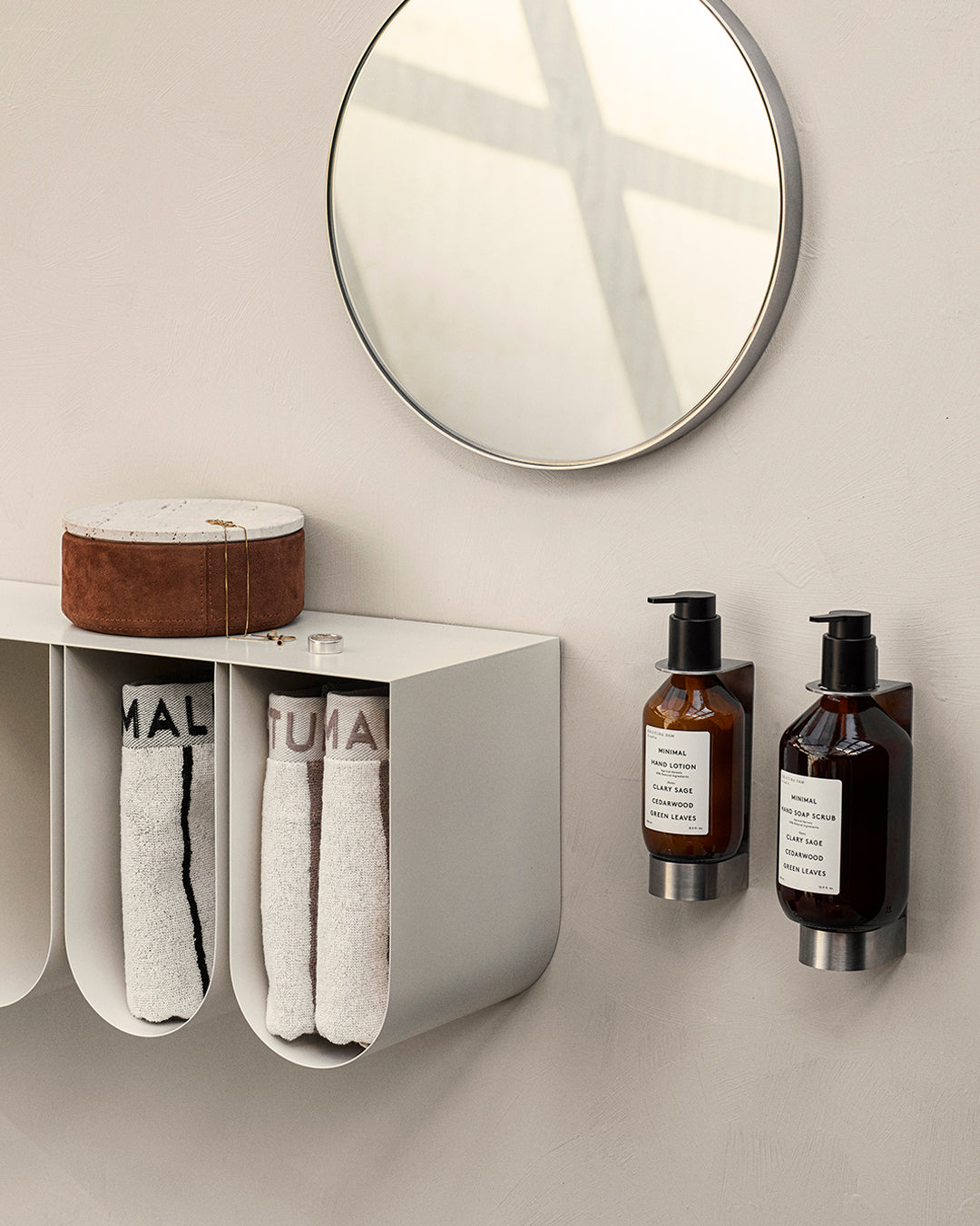Curved Wall Shelf Beige – Kristina Dam Studio – view 4