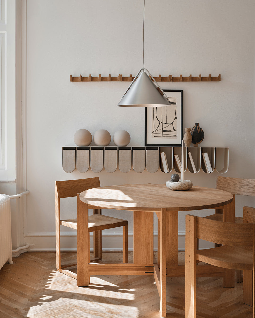 Curved Wall Shelf Beige – Kristina Dam Studio – view 3