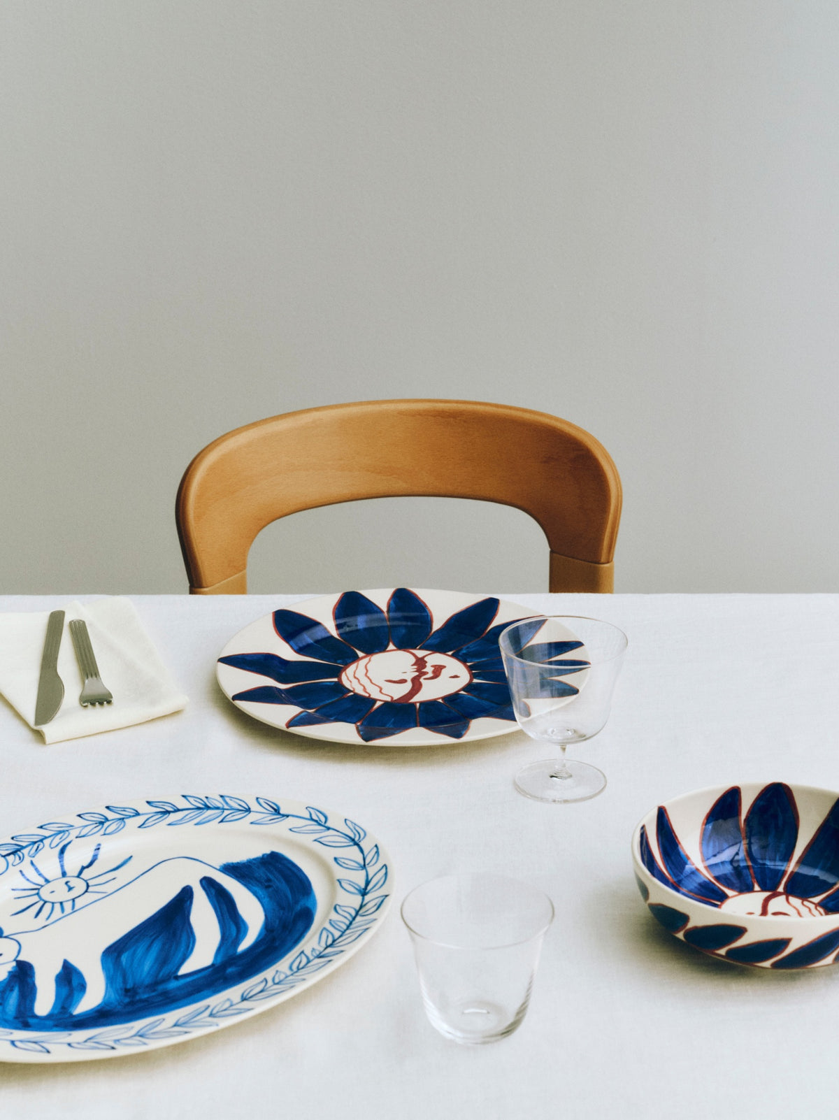 La Pittura Teller Ø28,5cm - Deep Blue Flower – HAY – Ansicht 4