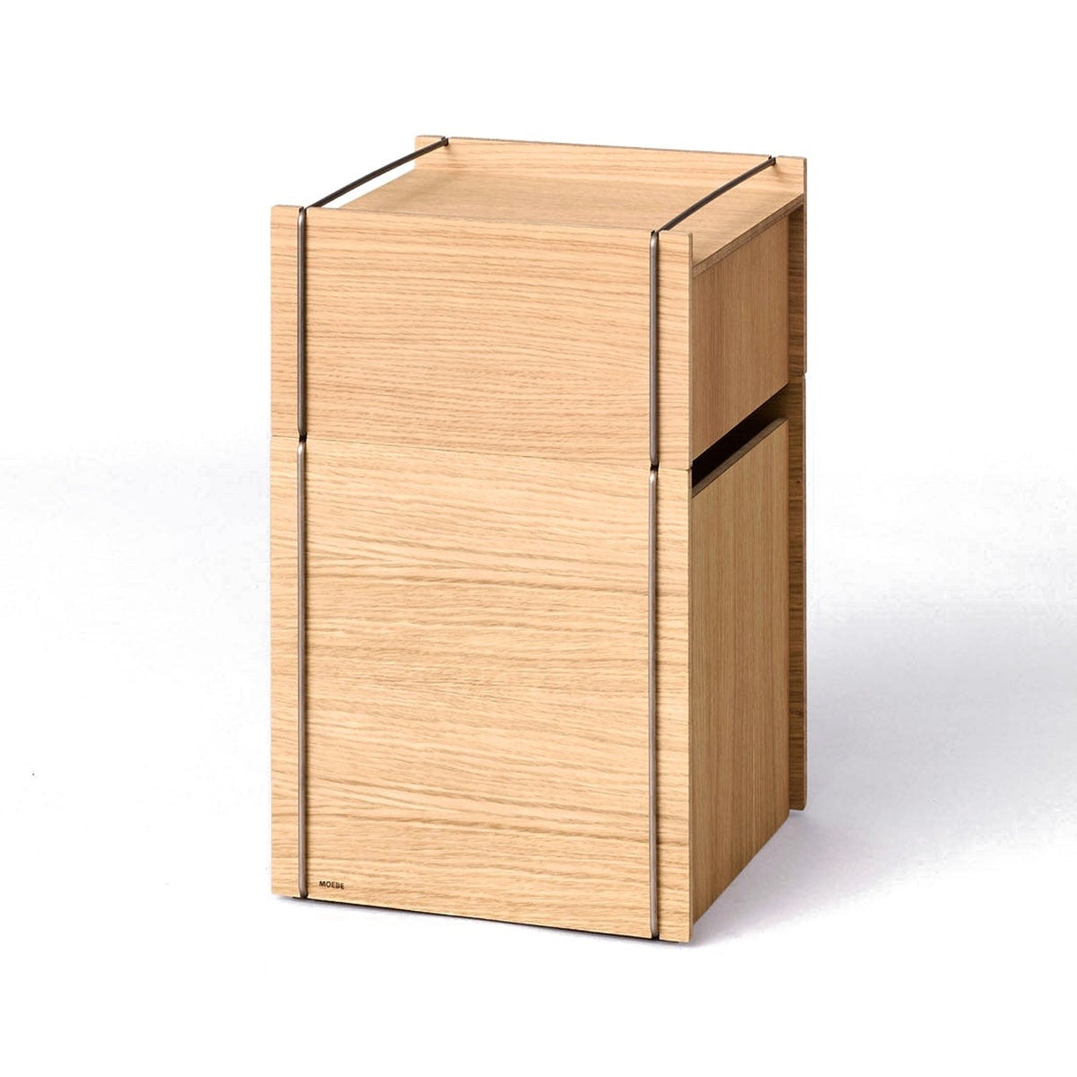 Bedside Storage - Oak / Stainless Steel - Storage - MOEBE