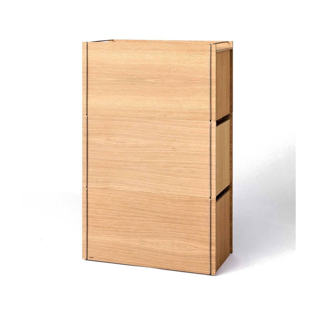 Storage Tower – Tall - Oak / Stainless Steel, Without wheels - Storage - MOEBE