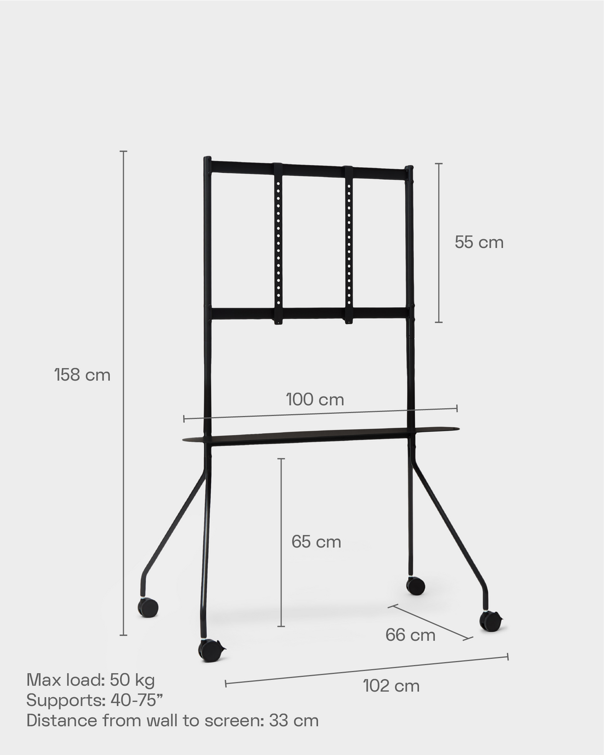 Moon Pro TV-Ständer - Charcoal – Pedestal – Ansicht 6