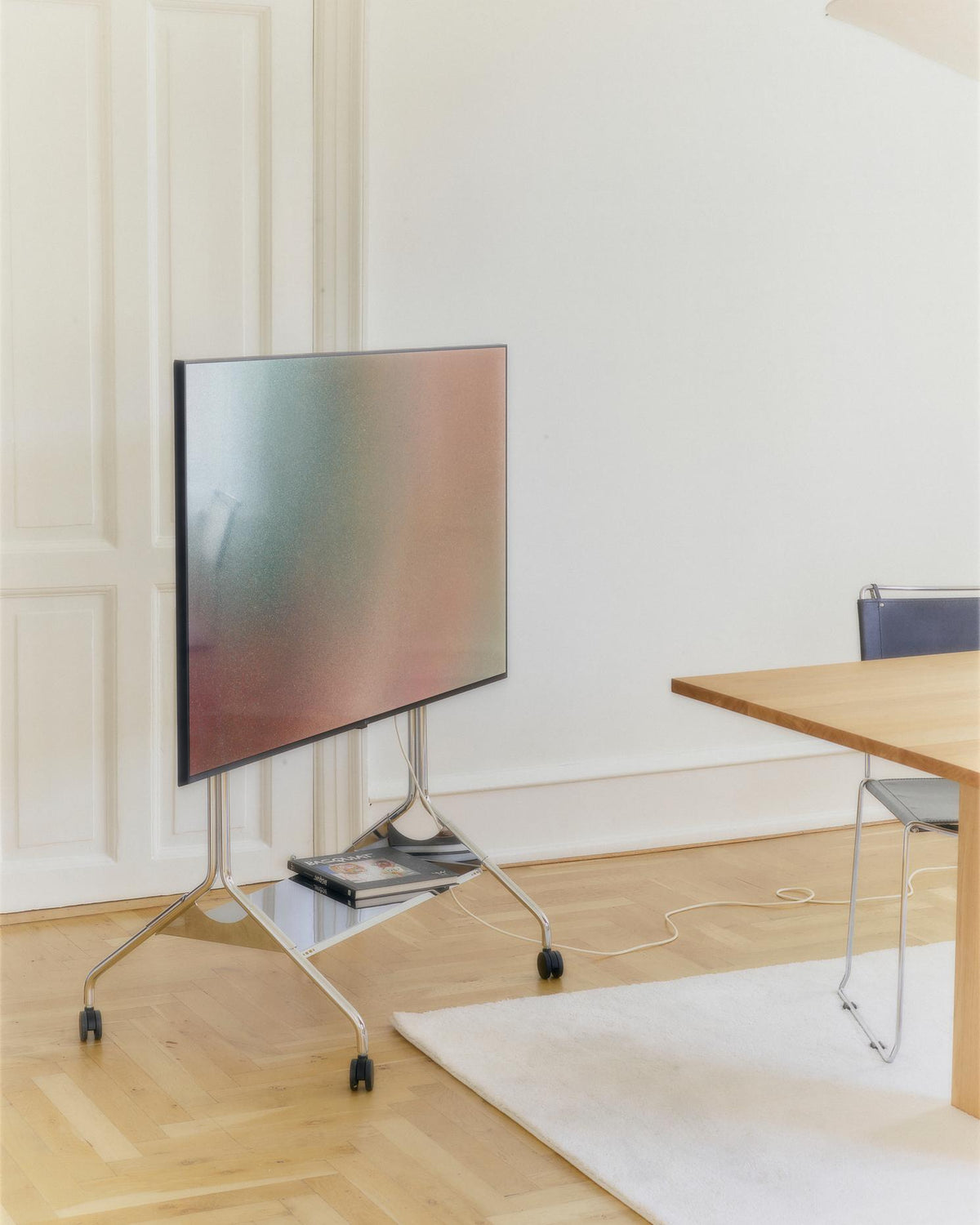 Moon Tray Shelf - Chrome – Pedestal – view 4