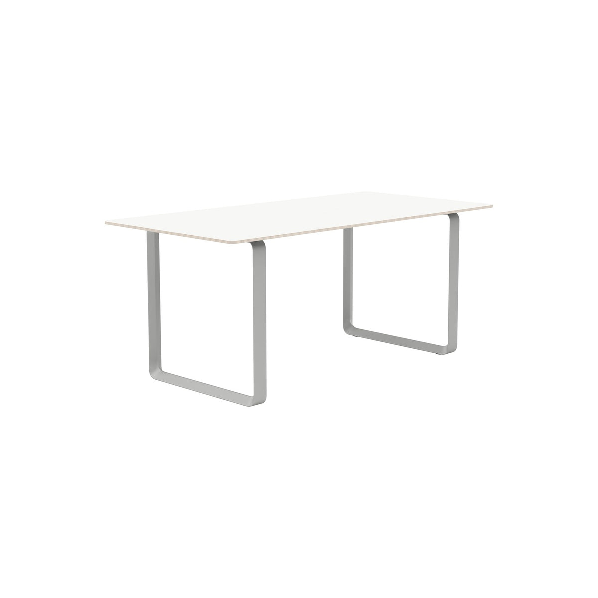 70/70 Table - 170 × 85 cm, White Laminate, Grey - Dining Tables - Muuto