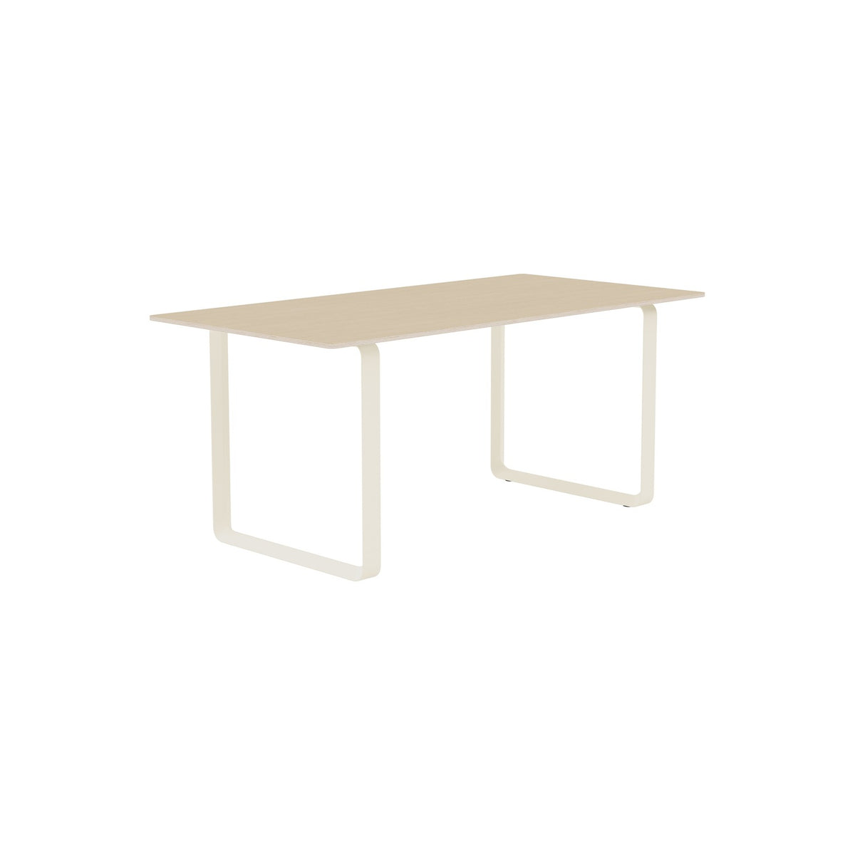 70/70 Table - 170 × 85 cm, Oak Veneer, Sand - Dining Tables - Muuto