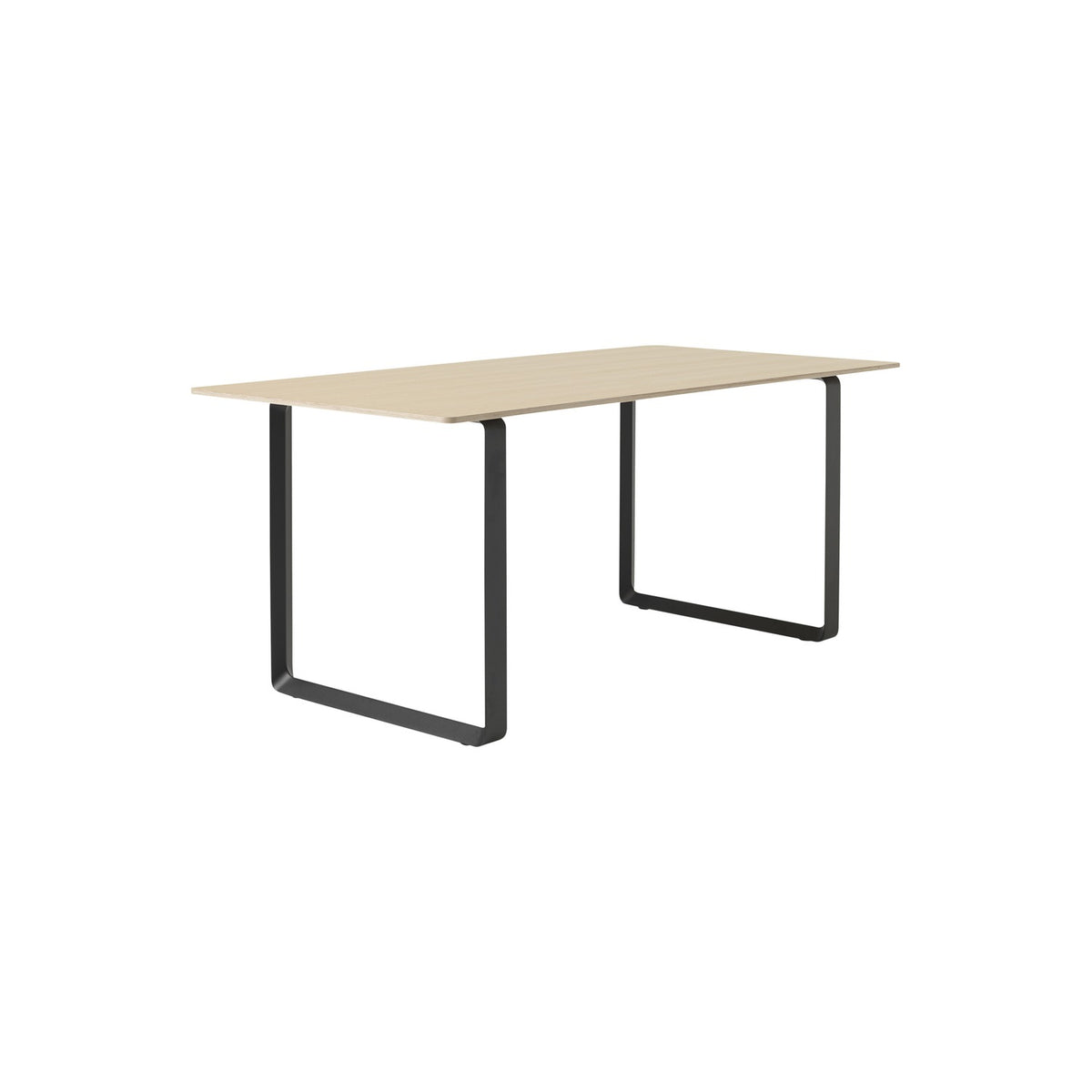 70/70 Table - 170 × 85 cm, Solid Oak, Anthracite Black - Dining Tables - Muuto