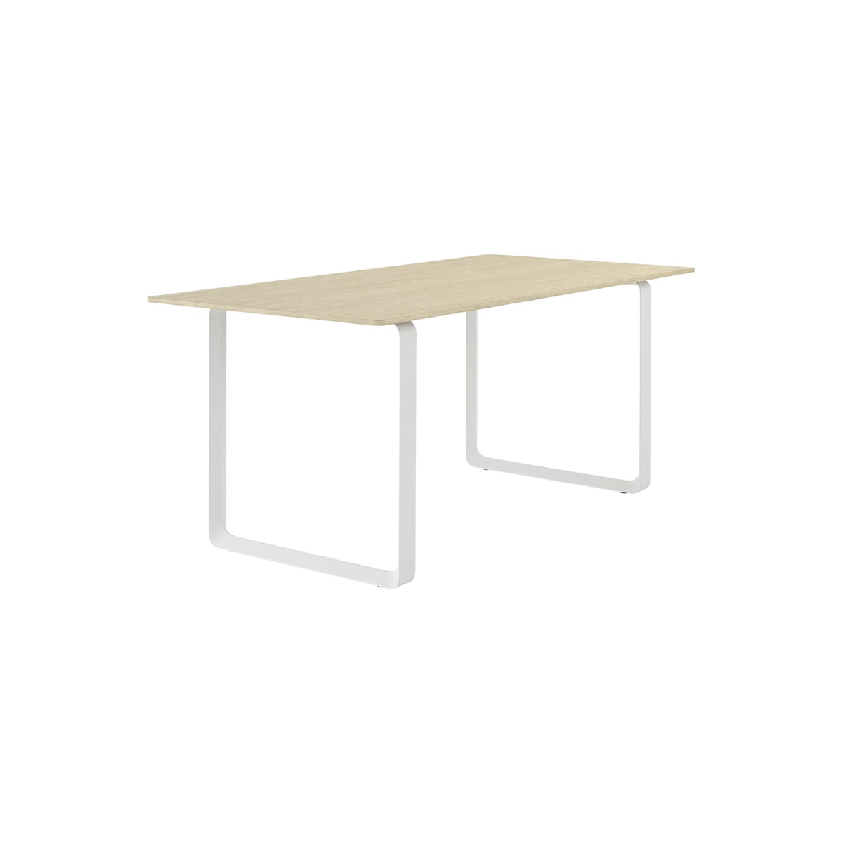 70/70 Table - 170 × 85 cm, Solid Oak, White - Dining Tables - Muuto
