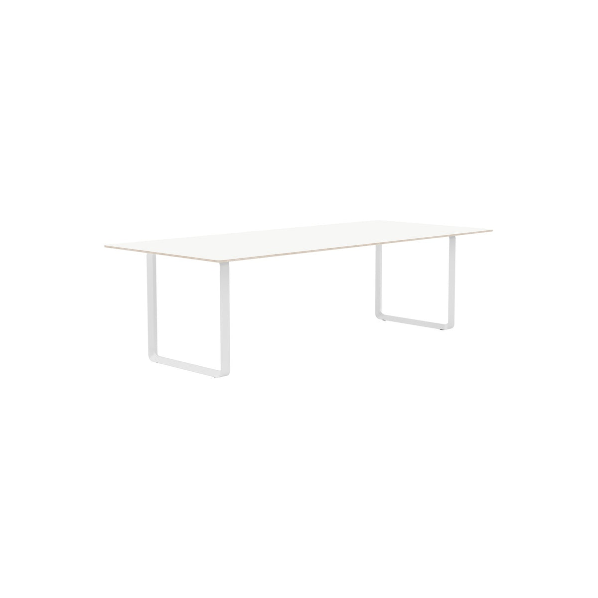 70/70 Table - 255 × 108 cm, White Laminate, White - Dining Tables - Muuto