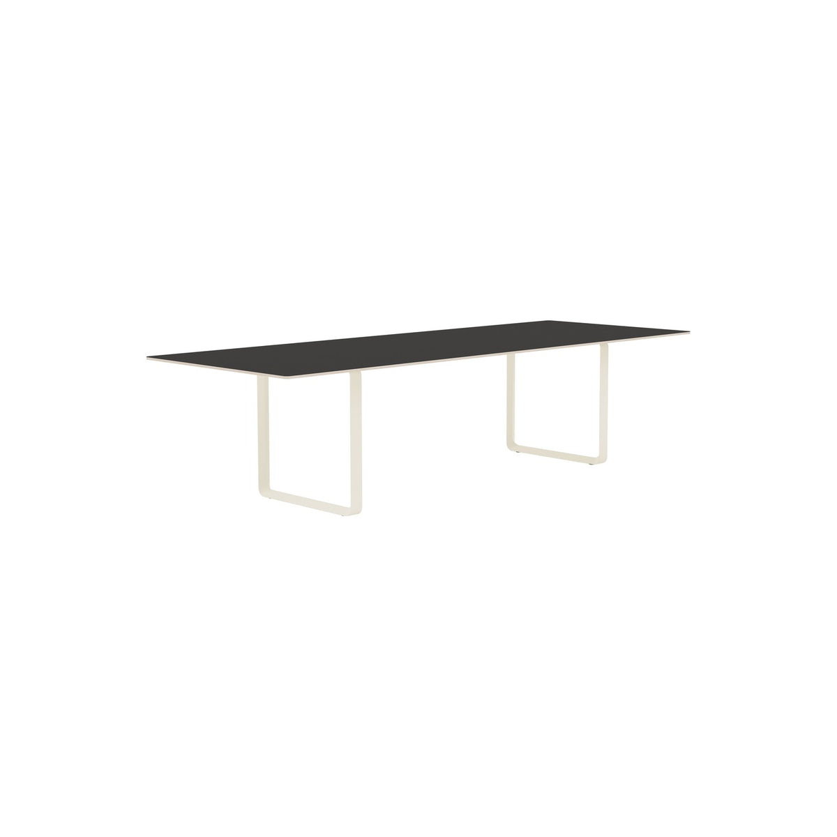 70/70 Table - 295 × 108 cm, Black Linoleum, Sand - Dining Tables - Muuto