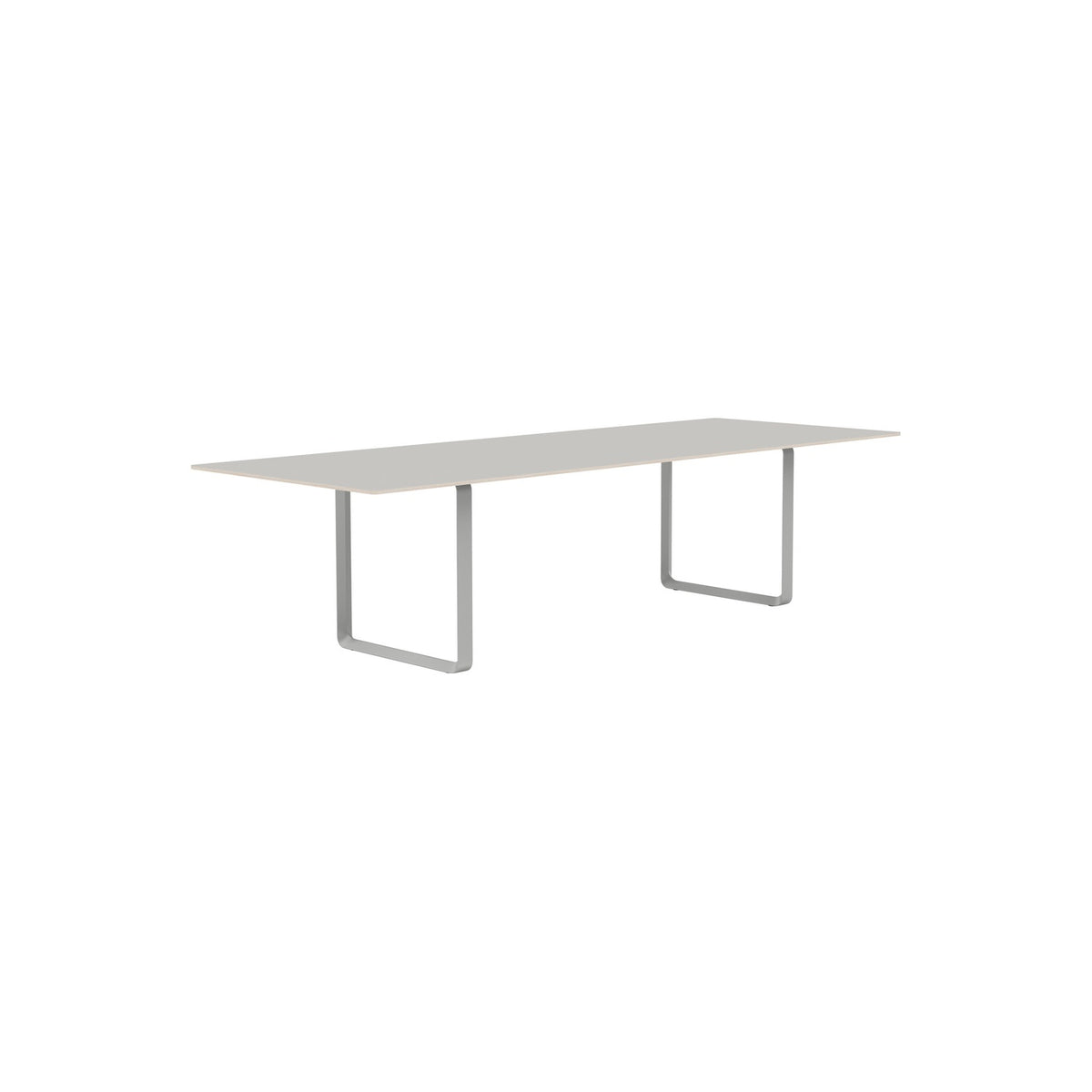 70/70 Table - 295 × 108 cm, Grey Linoleum, Grey - Dining Tables - Muuto
