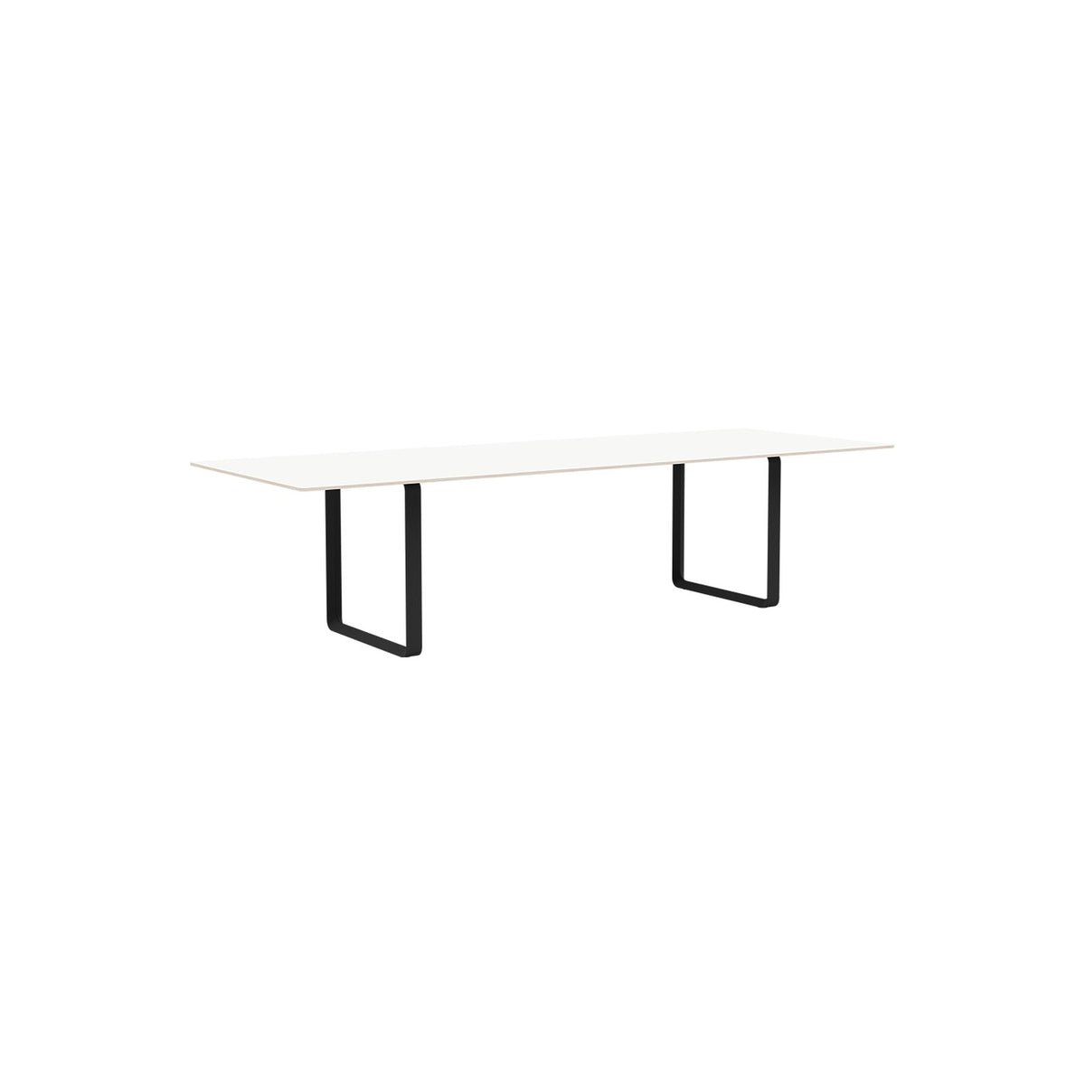 70/70 Table - 295 × 108 cm, White Laminate, Anthracite Black - Dining Tables - Muuto