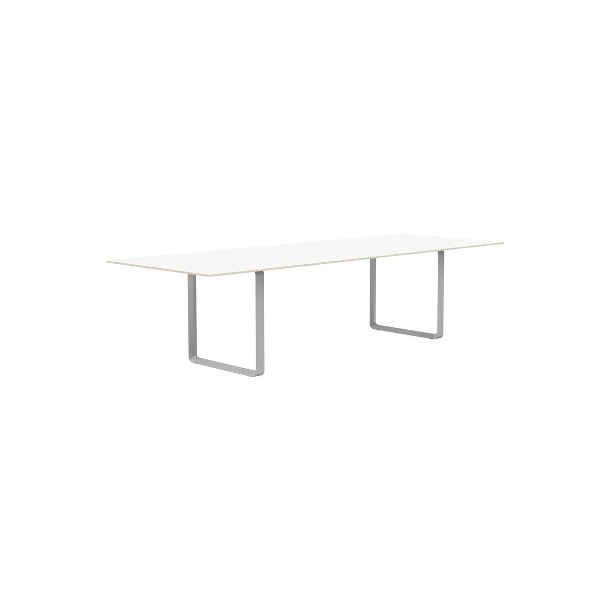 70/70 Table - 295 × 108 cm, White Laminate, Grey - Dining Tables - Muuto