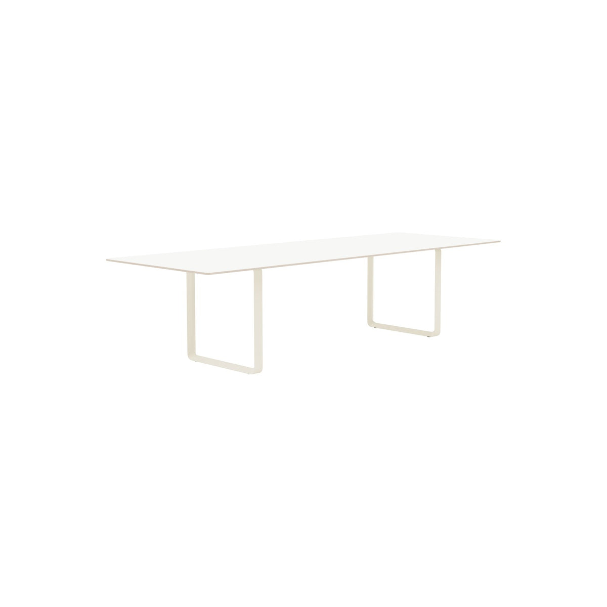 70/70 Table - 295 × 108 cm, White Laminate, Sand - Dining Tables - Muuto