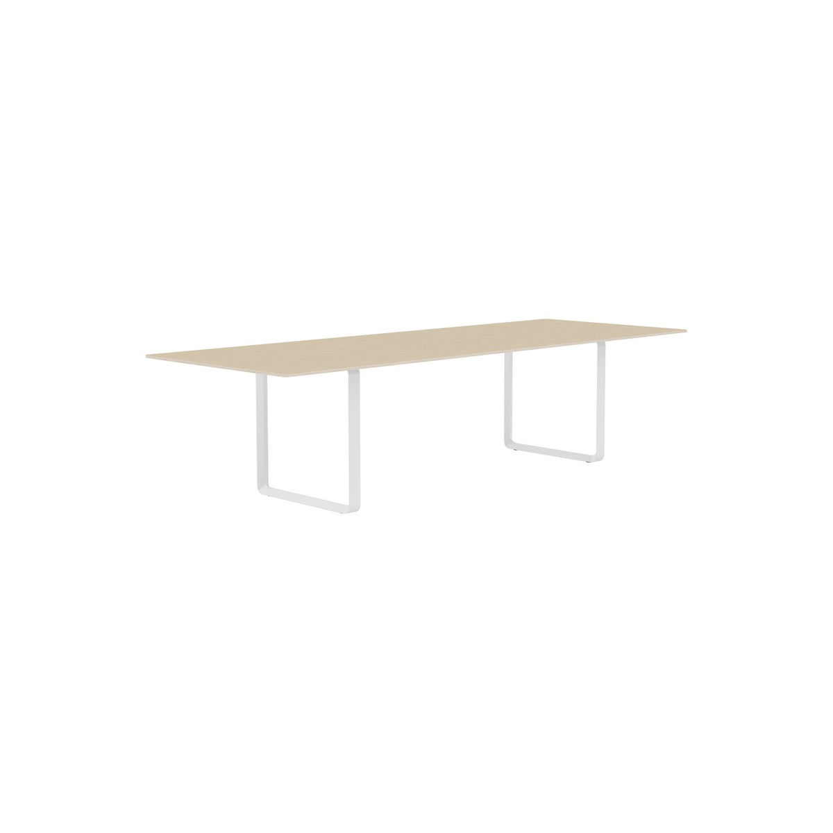 70/70 Table - 295 × 108 cm, Oak Veneer, White - Dining Tables - Muuto