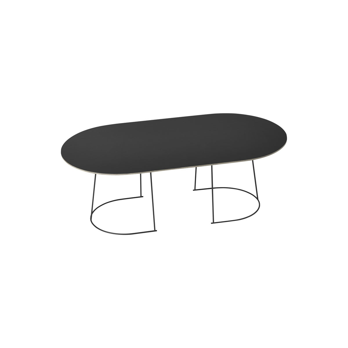 Airy Coffee Table - Large, Black Nanolaminate / Black - Coffee & Side Tables - Muuto