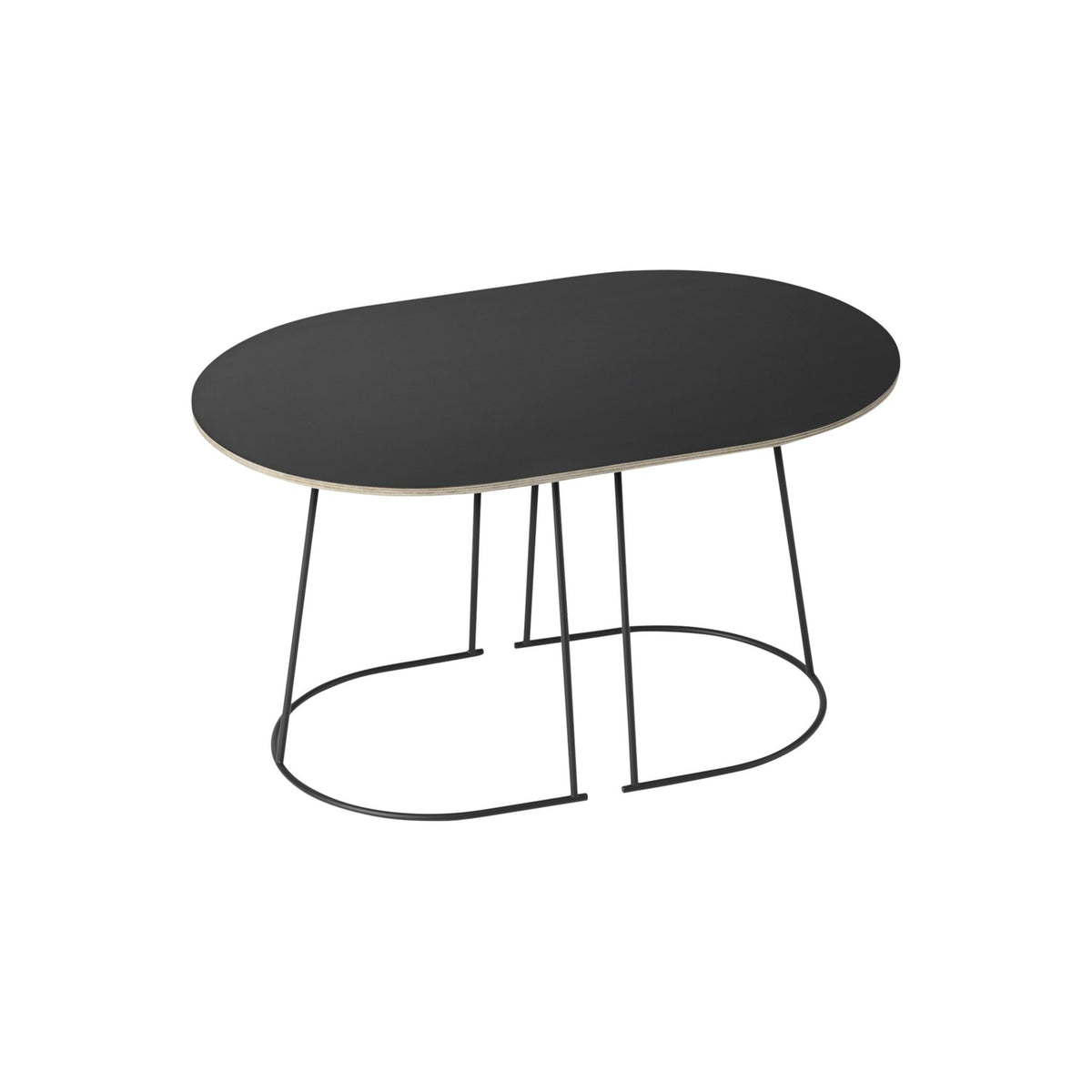 Airy Coffee Table - Small, Black Nanolaminate / Black - Coffee & Side Tables - Muuto