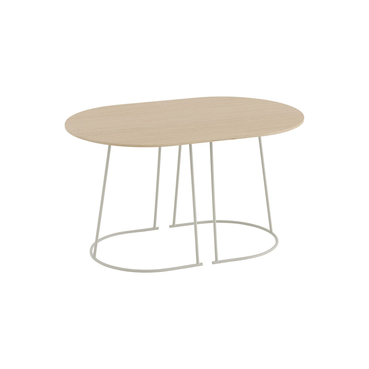 Airy Coffee Table - Small, Oak Veneer / Off-White - Coffee & Side Tables - Muuto