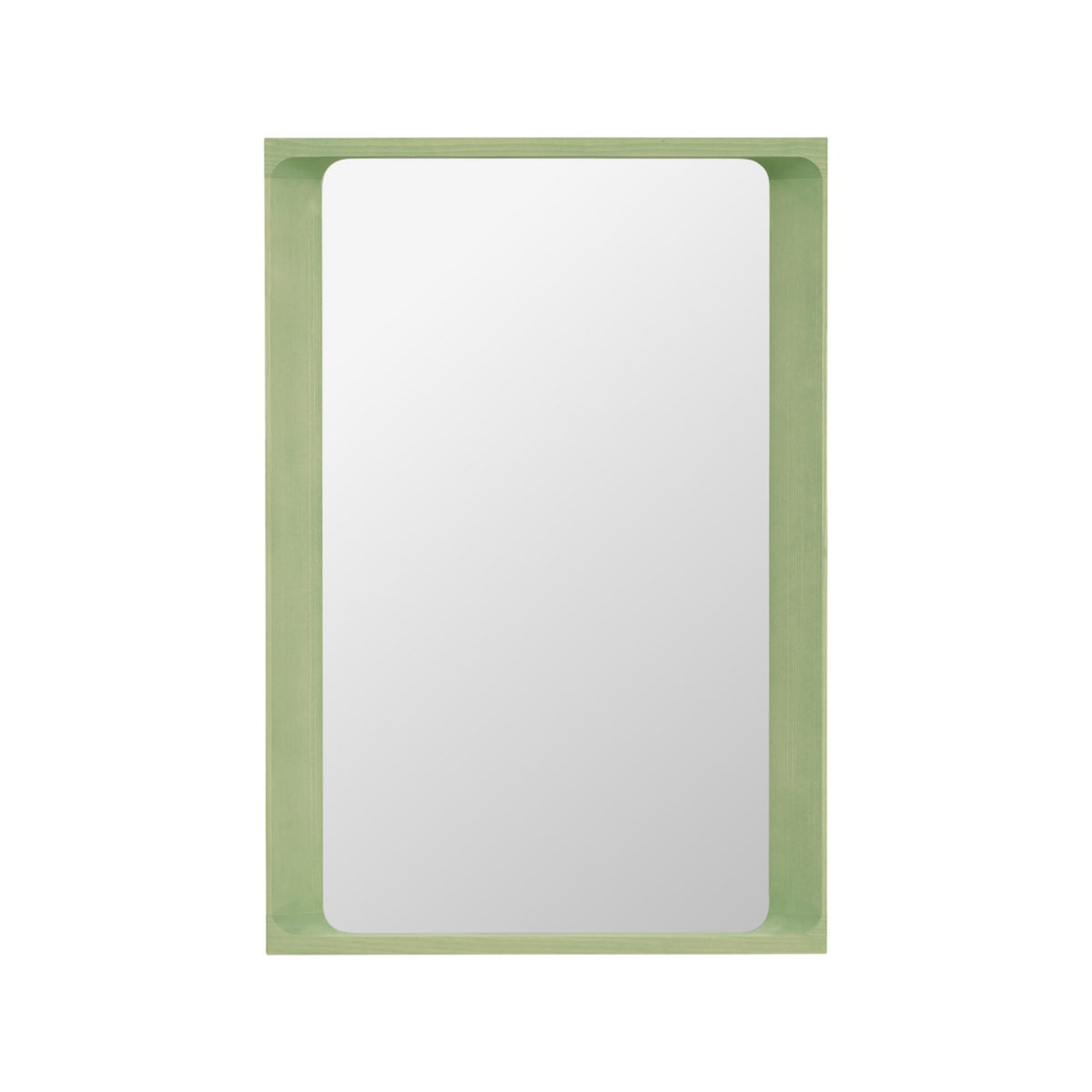 Arced Mirror - 80 × 55 cm, Light Green - Mirrors - Muuto
