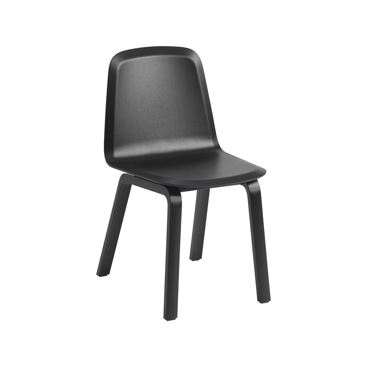 Brink Chair - Wood Base, Black - Chairs - Muuto