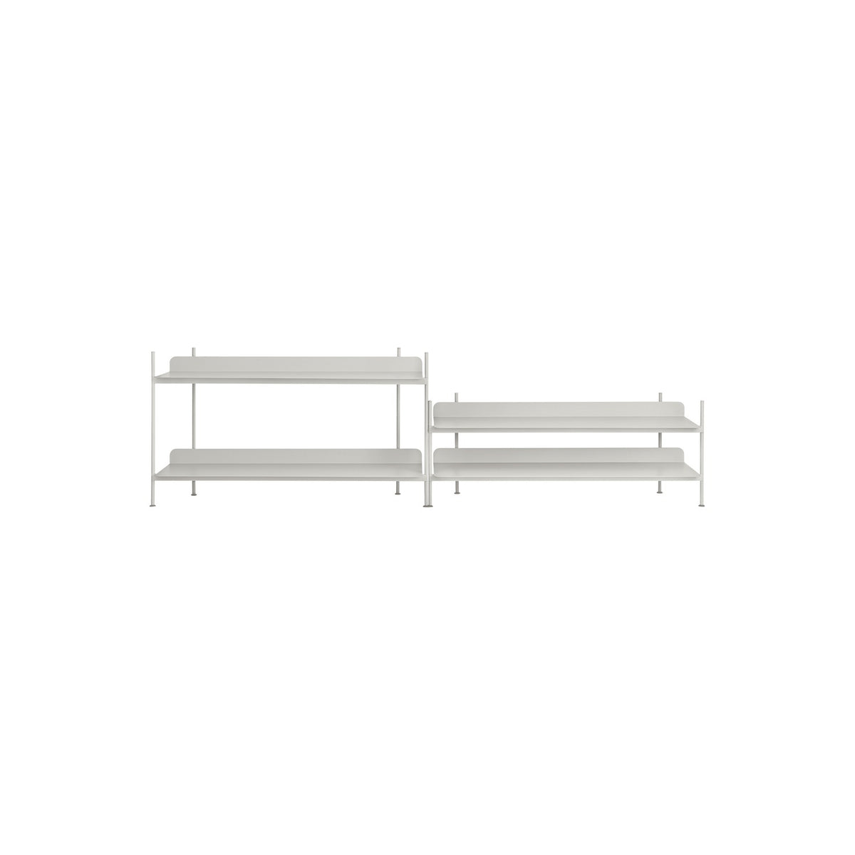Compile Shelving System - Configuration 5, Grey - Shelving - Muuto