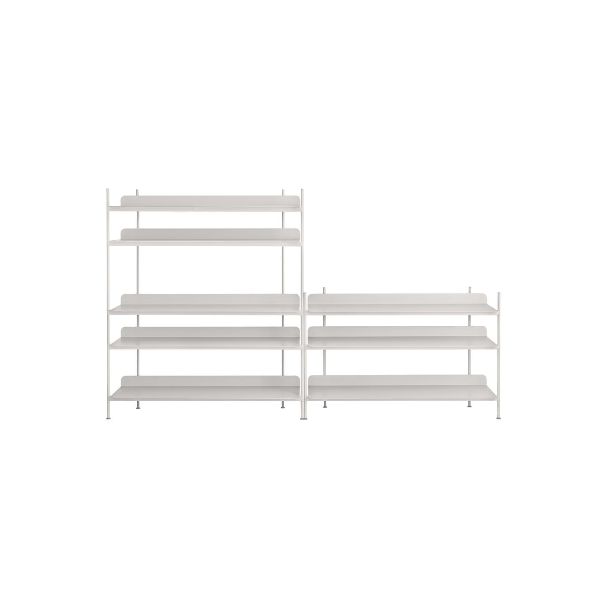 Compile Shelving System - Configuration 7, Grey - Shelving - Muuto