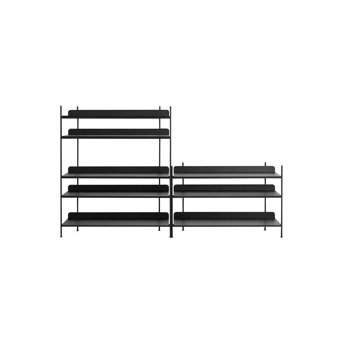 Compile Shelving System - Configuration 7, Black - Shelving - Muuto