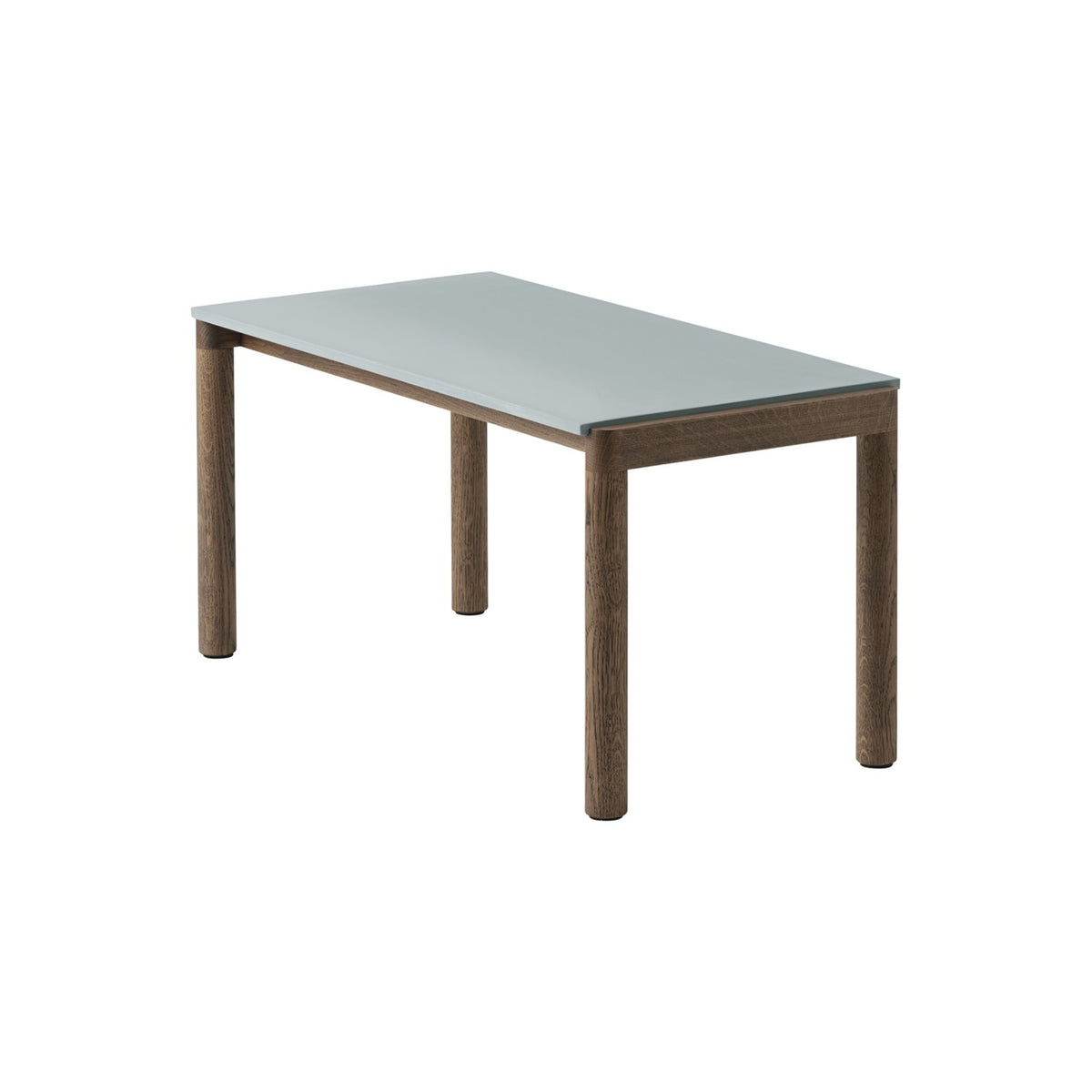 Couple Coffee Table - 40 × 84.5 cm, Plain, Pale Blue / Dark Oiled Oak - Coffee & Side Tables - Muuto