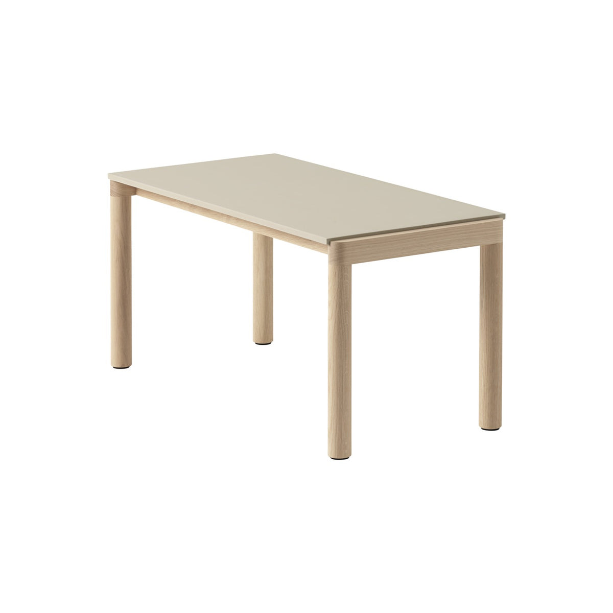 Couple Coffee Table - 40 × 84.5 cm, Plain, Sand / Oak - Coffee & Side Tables - Muuto