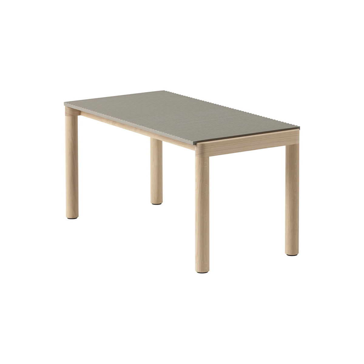 Couple Coffee Table - 40 × 84.5 cm, Wavy, Taupe / Oak - Coffee & Side Tables - Muuto