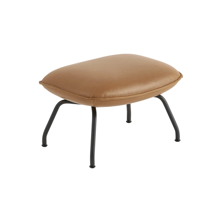 Doze Ottoman - Tube Base, Cognac Leather - Poufs - Muuto