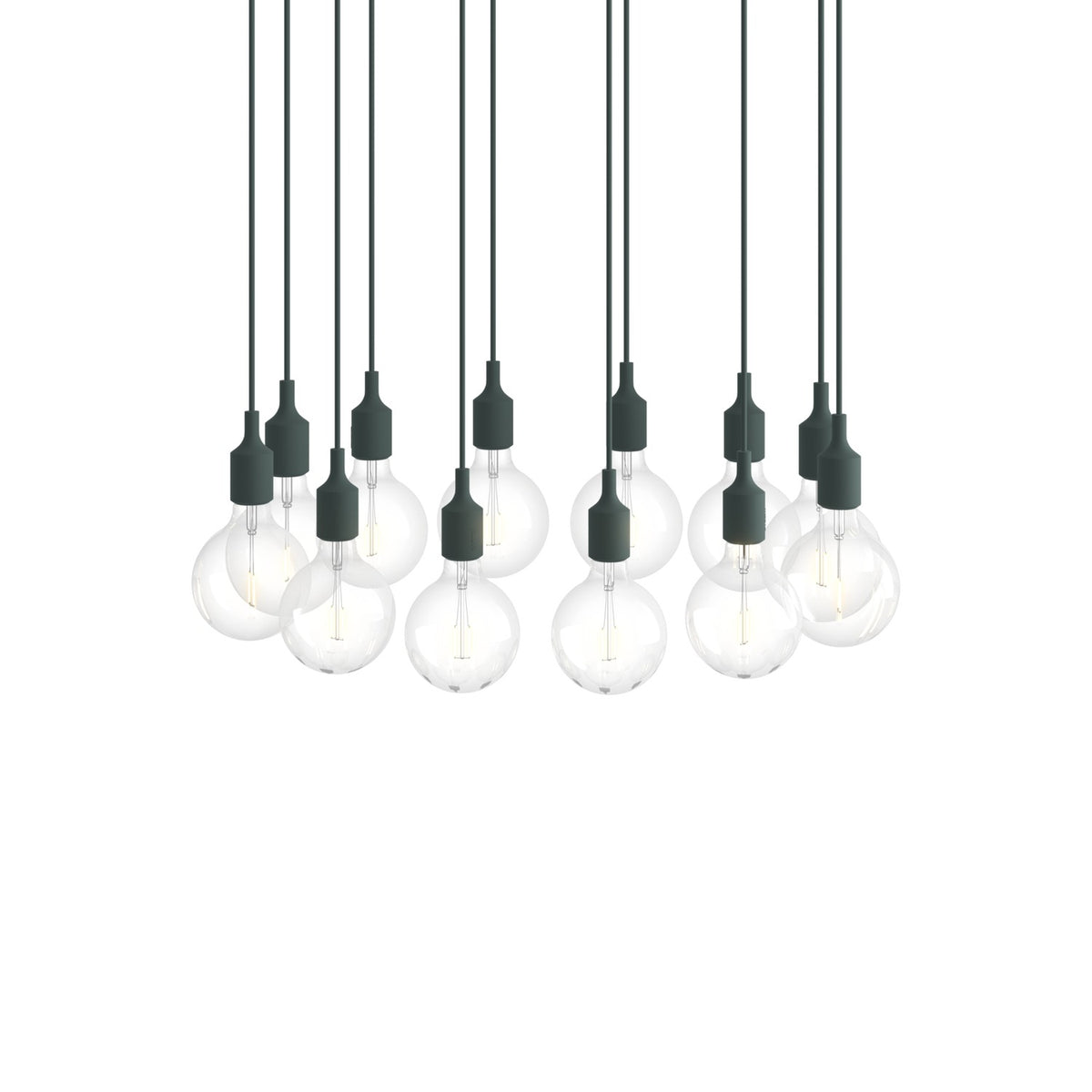 E27 Pendant Cluster - Dark Green - Pendant Lights - Muuto