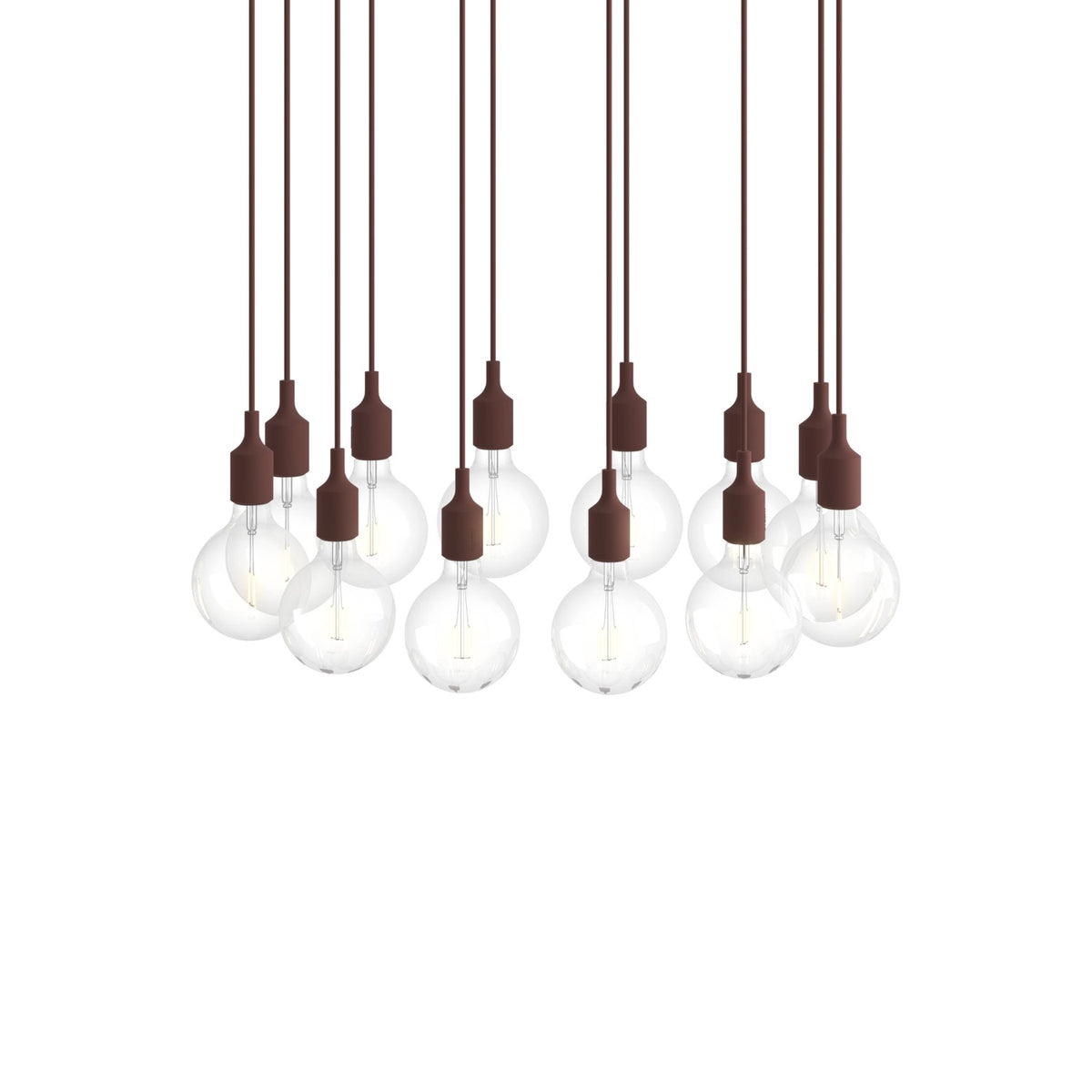 E27 Pendant Cluster - Deep Red - Pendant Lights - Muuto