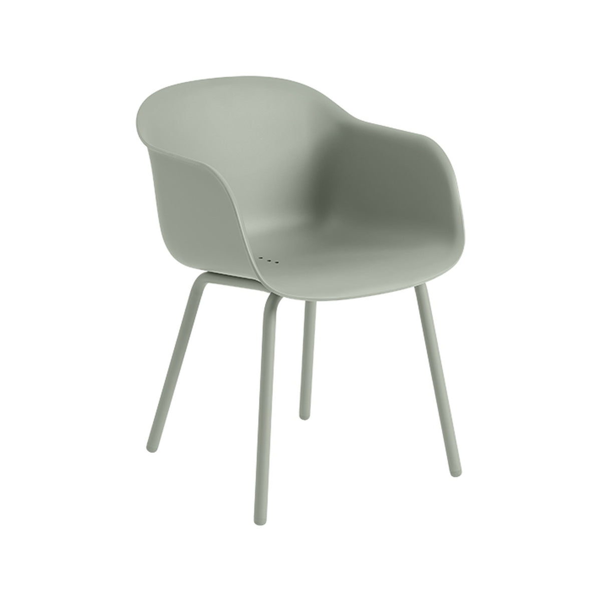 Fiber Outdoor Armchair - Dusty Green - Outdoor Dining Chairs - Muuto