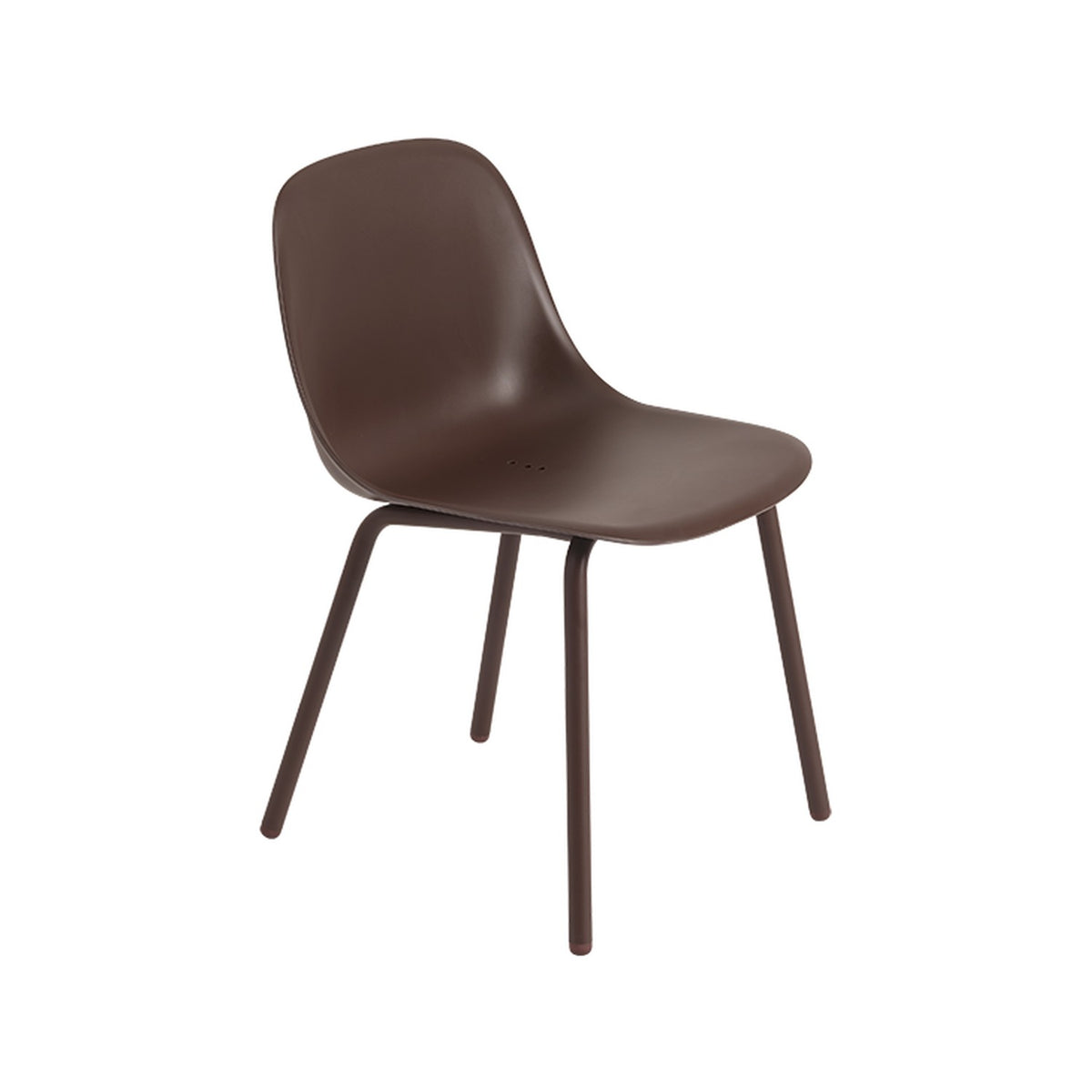 Fiber Outdoor Side Chair - Brown Red - Outdoor Dining Chairs - Muuto