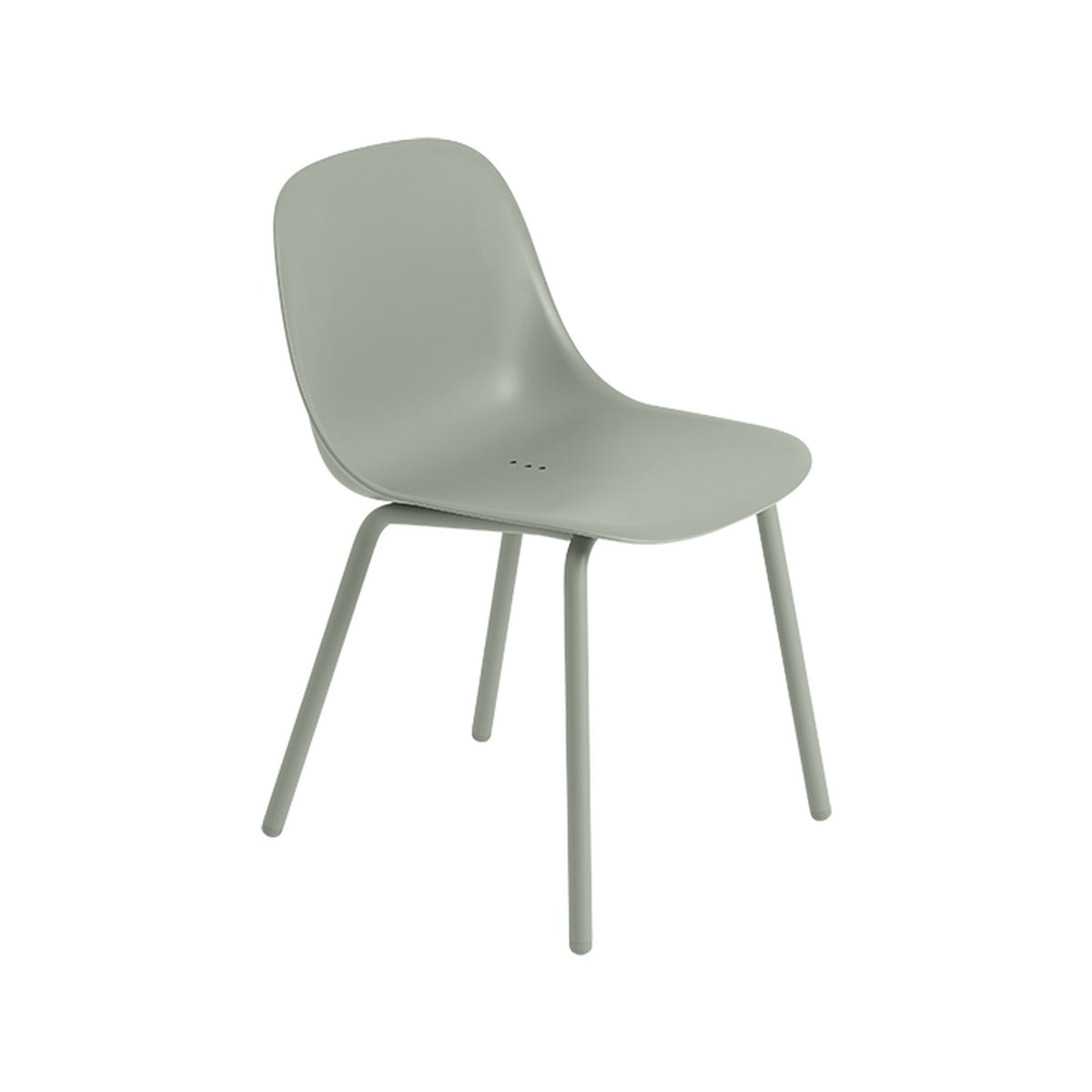 Fiber Outdoor Side Chair - Dusty Green - Outdoor Dining Chairs - Muuto