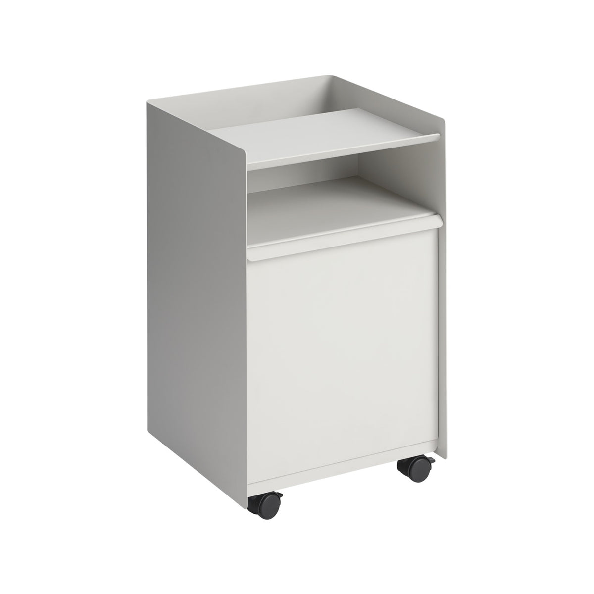 Folded Trolley - Low, Drawer, Grey - Trolleys - Muuto
