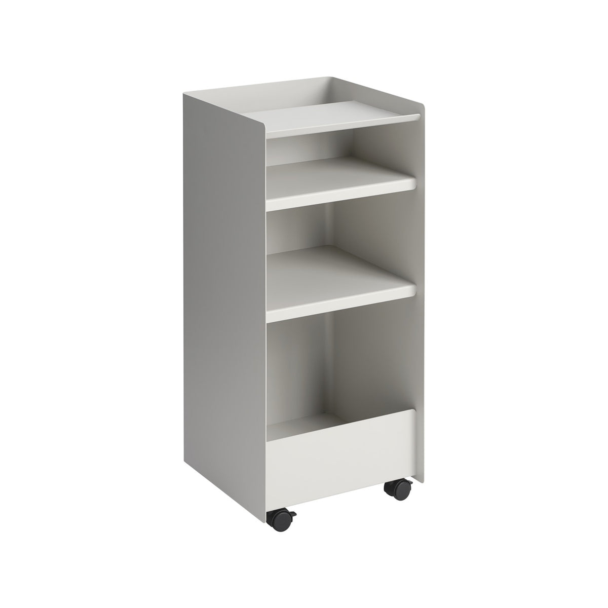 Folded Trolley - Tall, Open, Grey - Trolleys - Muuto
