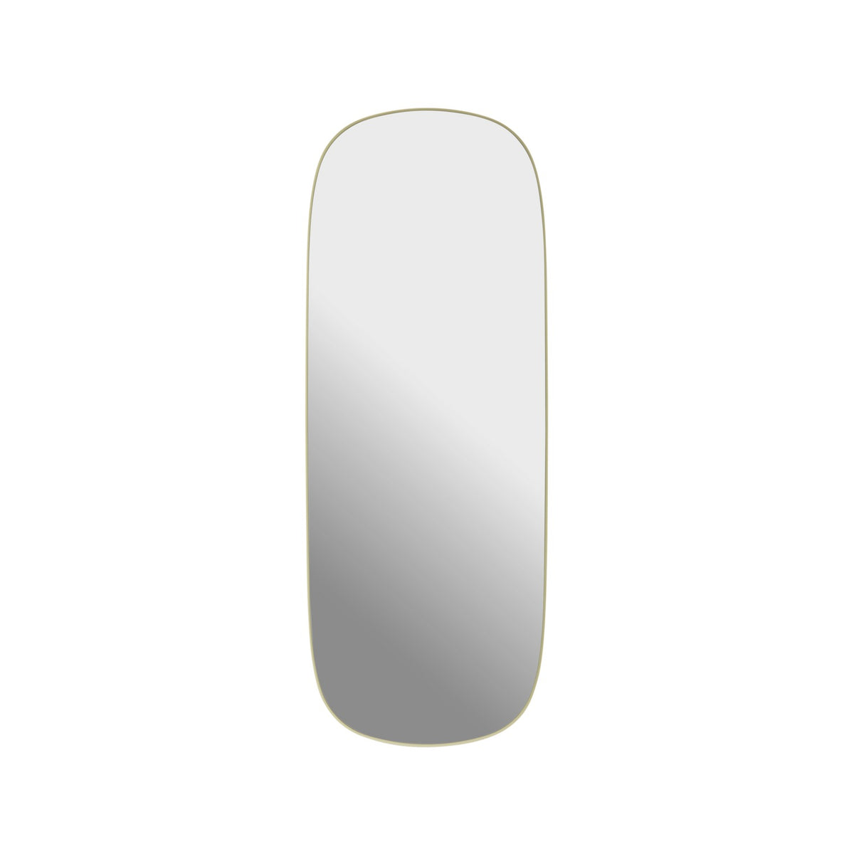 Framed Mirror - 118 × 44.5 cm, Light Yellow - Mirrors - Muuto