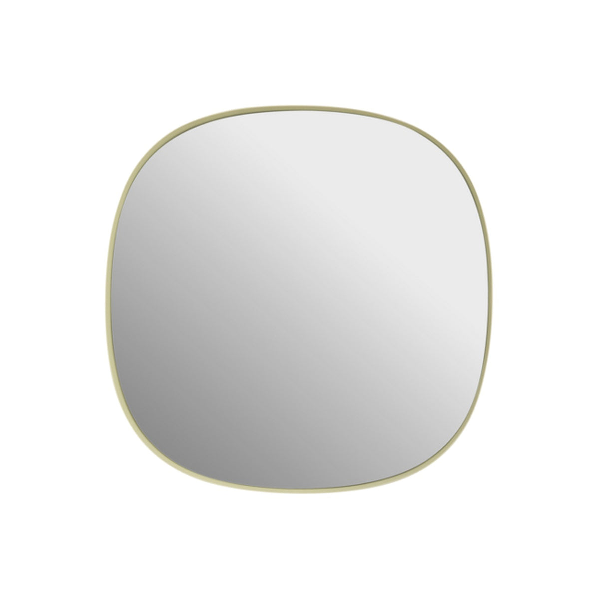Framed Mirror - 40 × 40 cm, Light Yellow - Mirrors - Muuto