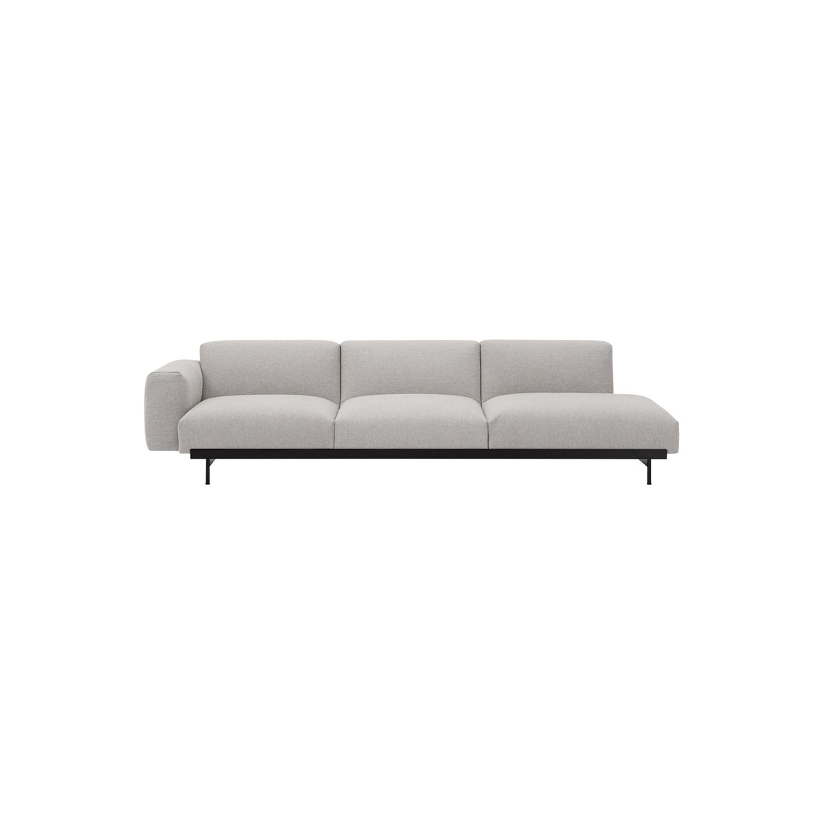In Situ Modular Sofa - 3-Seater, Configuration 3, Clay 12 / Black - Sofas - Muuto