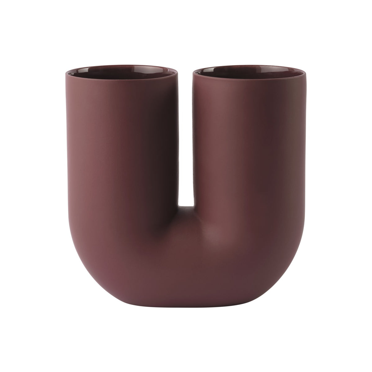 Kink Vase - H 26.5 cm, Deep Red - Vase - Muuto