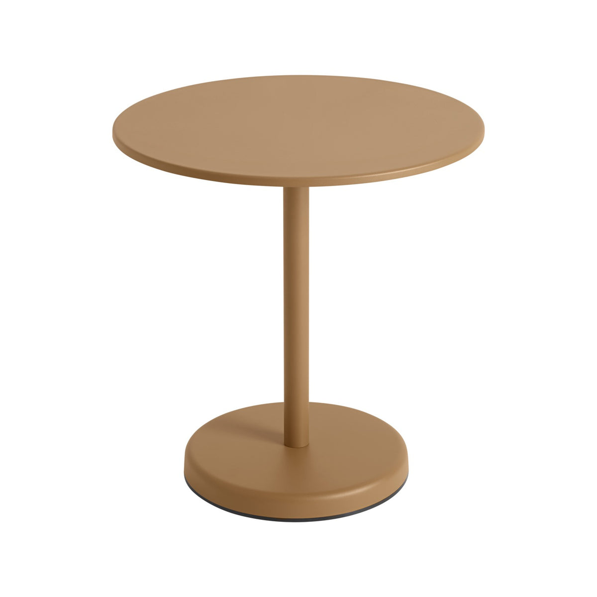 Linear Steel Café Table - Ø 70 cm, Burnt Orange - Outdoor Dining Tables - Muuto