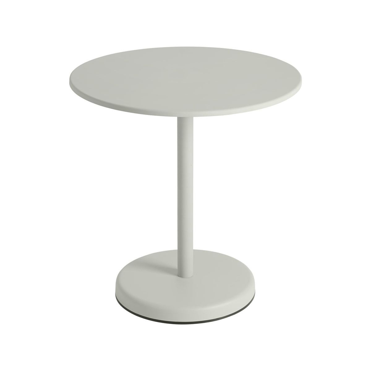 Linear Steel Café Table - Ø 70 cm, Grey - Outdoor Dining Tables - Muuto