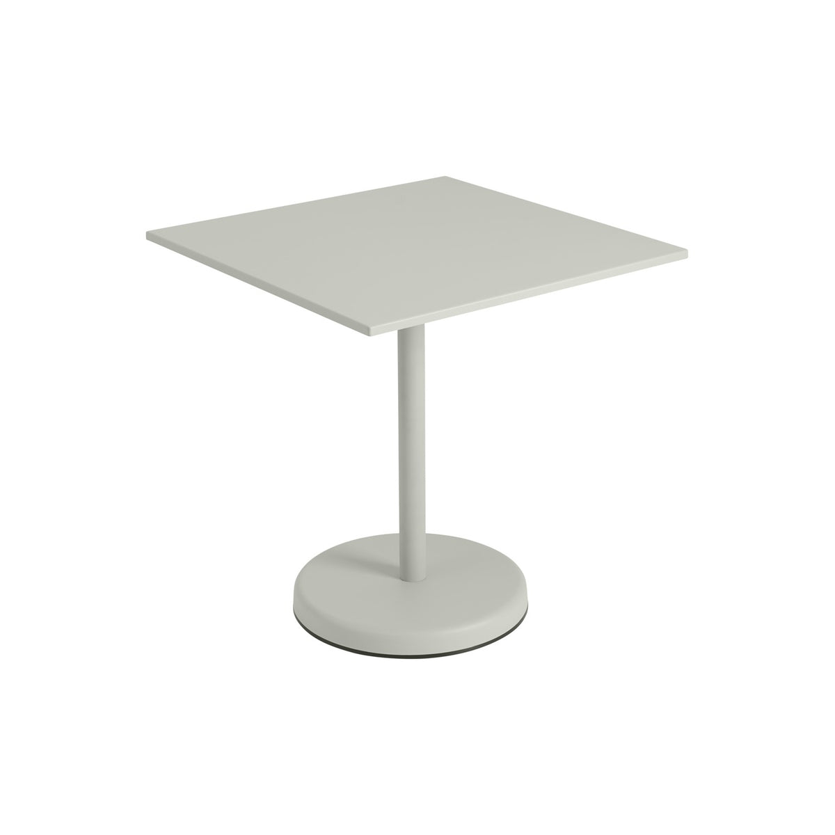 Linear Steel Café Table - 70 × 70 cm, Grey - Outdoor Dining Tables - Muuto