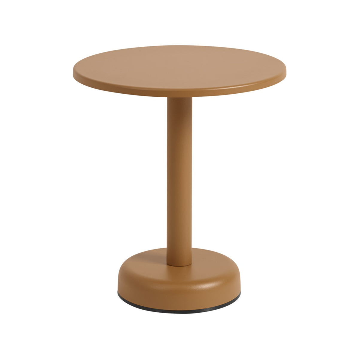 Linear Steel Coffee Table - Ø 42 cm, Burnt Orange - Outdoor Coffee Tables - Muuto