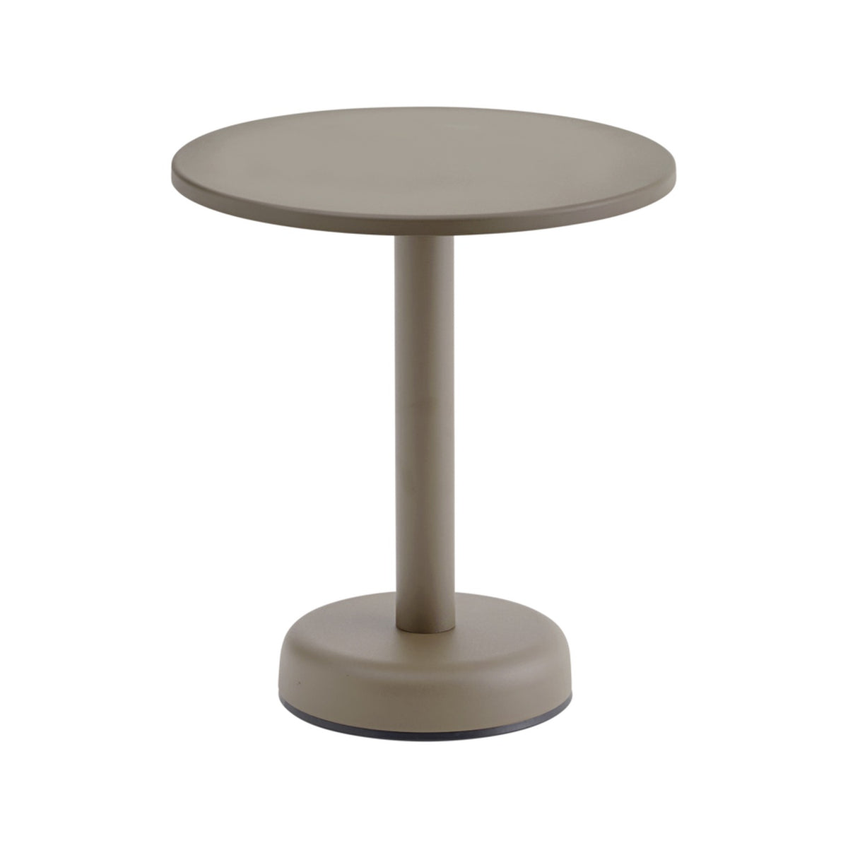 Linear Steel Coffee Table - Ø 42 cm, Grey - Outdoor Coffee Tables - Muuto