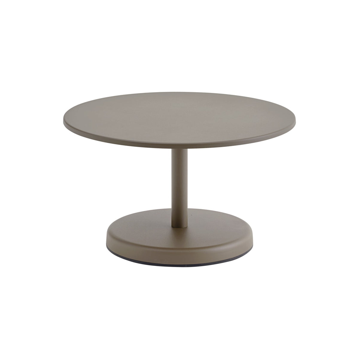 Linear Steel Coffee Table - Ø 70 cm, Taupe - Outdoor Coffee Tables - Muuto