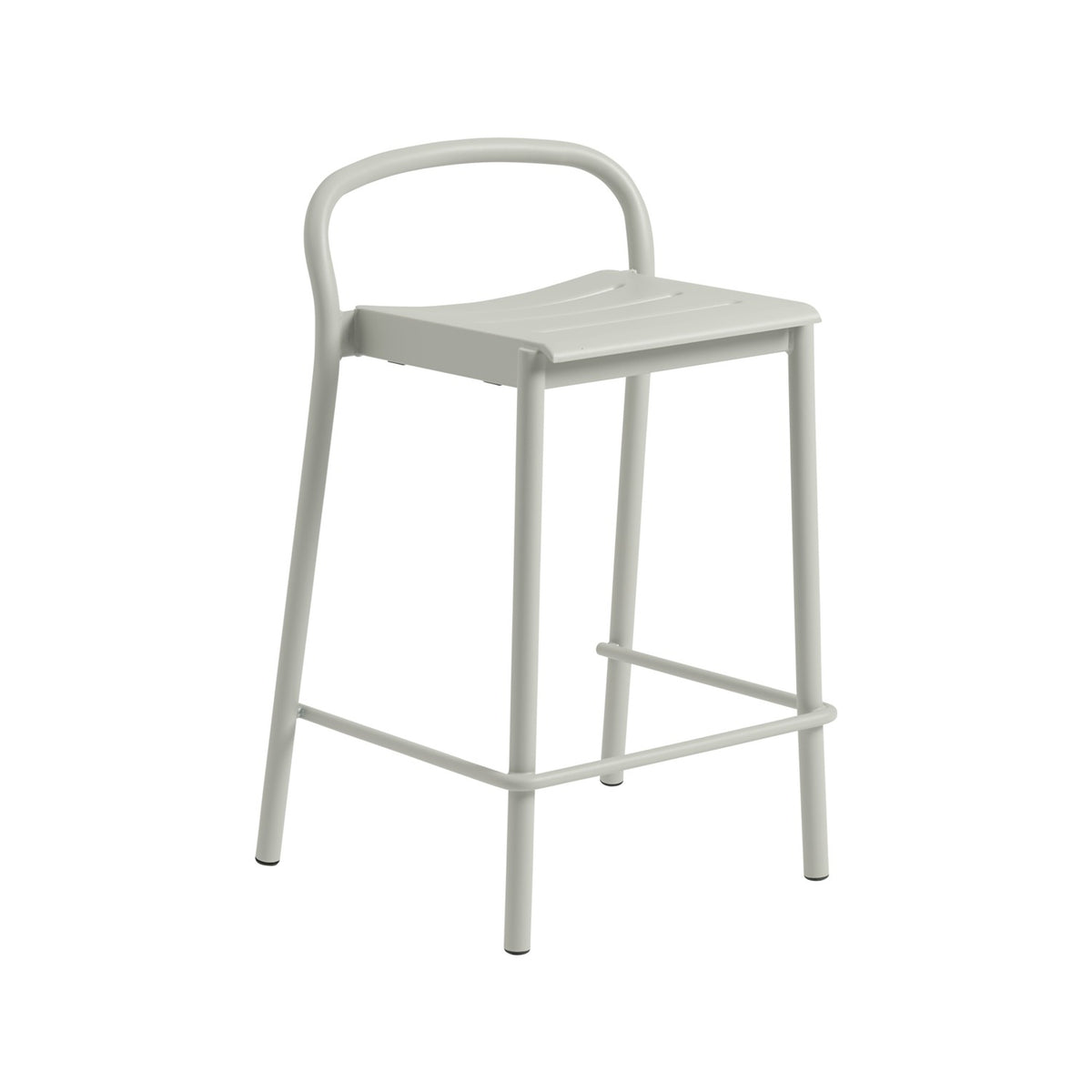 Linear Steel Counter Stool - Grey - Outdoor Bar & Counter Stools - Muuto